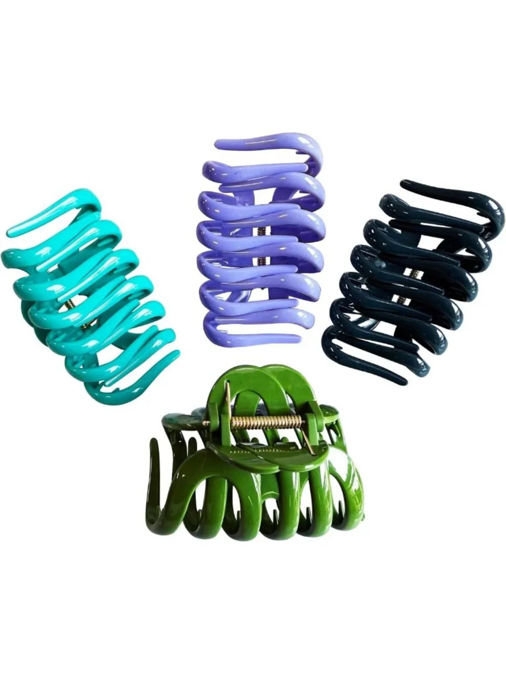 4 Pack Jumbo Claw Clips for Thick Hair - Durable Octopus Hair Accessories Set